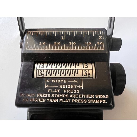 Vintage 1930s Roto-Gage Stamp Collector Measuring Device, Read Amazing History! - Picture 4 of 11